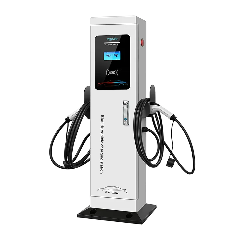 Nabíjecí stanice pro elektromobily se dvěma zbraněmi